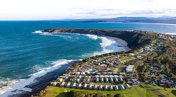 NRMA Merimbula Beach Holiday Resort aerial