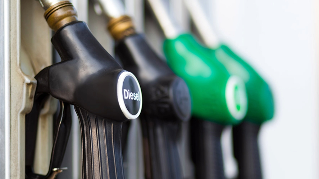 Generic petrol bowser with 4 fuel pumps close up of petrol bowser with four fuel pumps