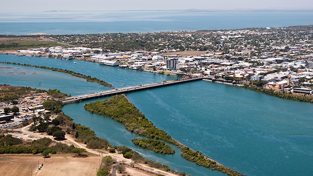 Aerial view of Mackay Queensland