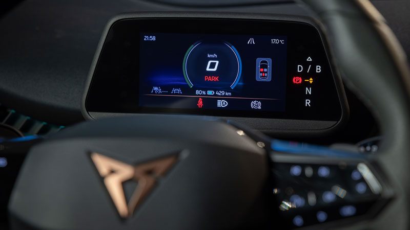 Electric Tavascan dashboard