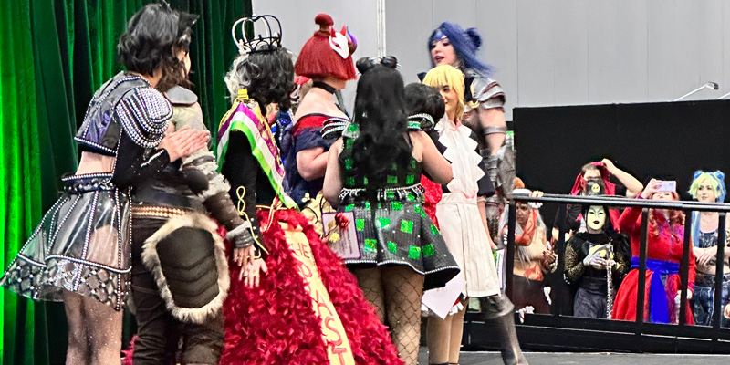 cosplayers on stage at Melbourne Convention Centre