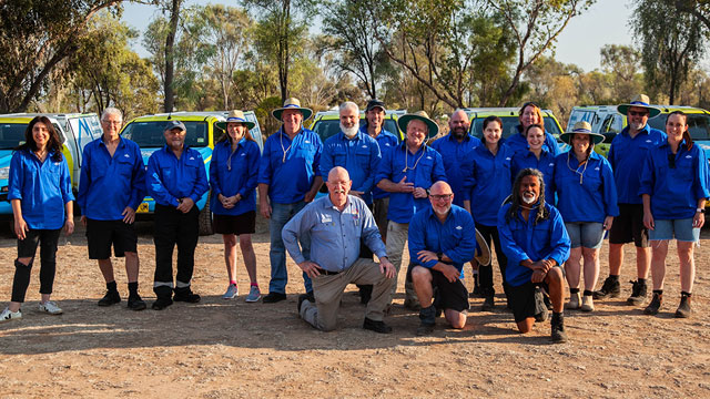 group of nrma volunteers for outback links program