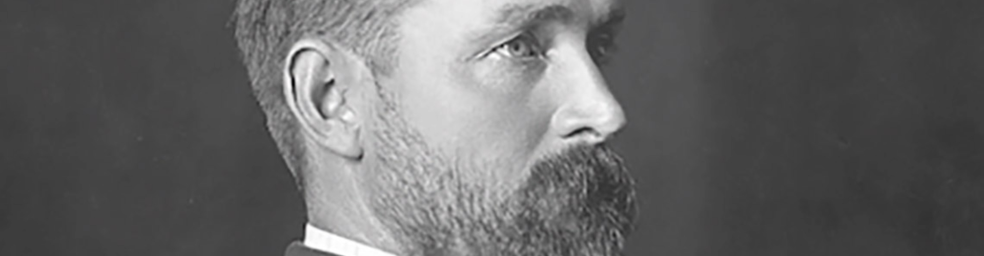 J C Watson side profile bw black and white photograph of side profile of J C Watson