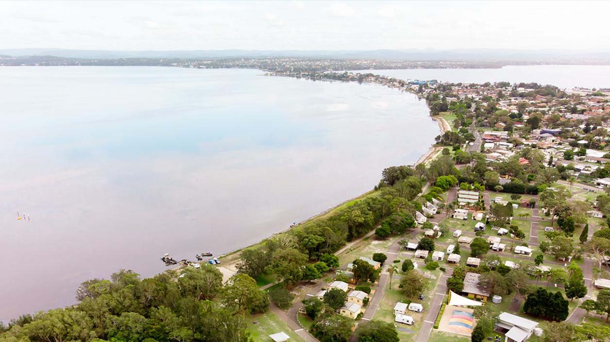 Lake views by NRMA Canton Beach Holiday Park