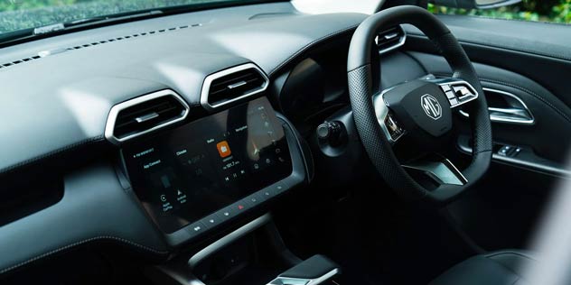An MG ZS dashboard
