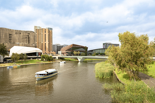 A boat on a river in Adelaide