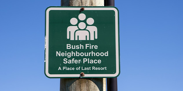 Bushfire neighbourhood sign