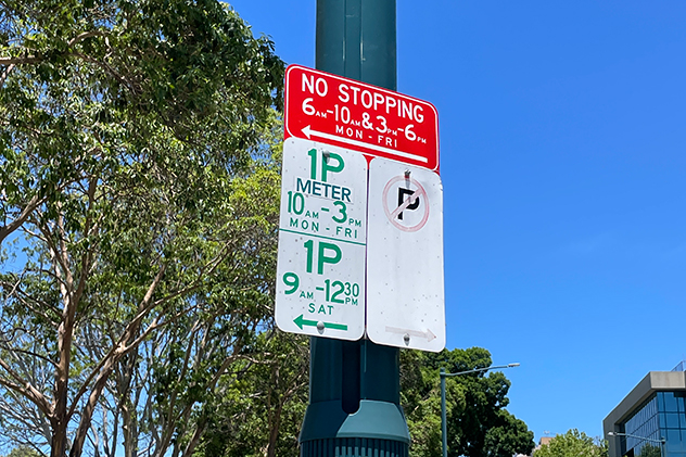 Parking signs in Liverpool