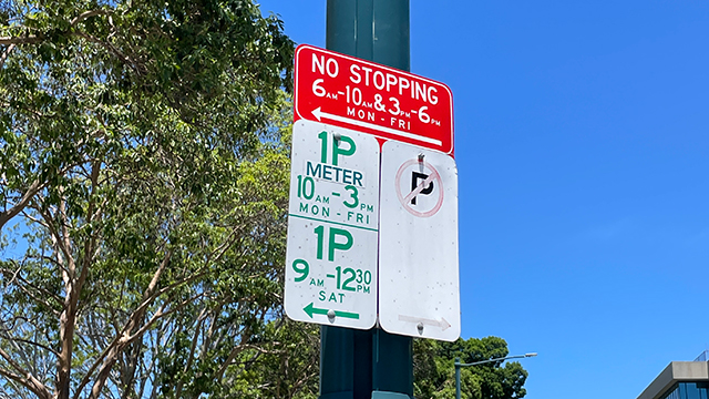 Parking signs in Liverpool