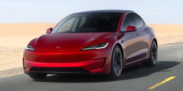 Red Tesla Model 3 Performance