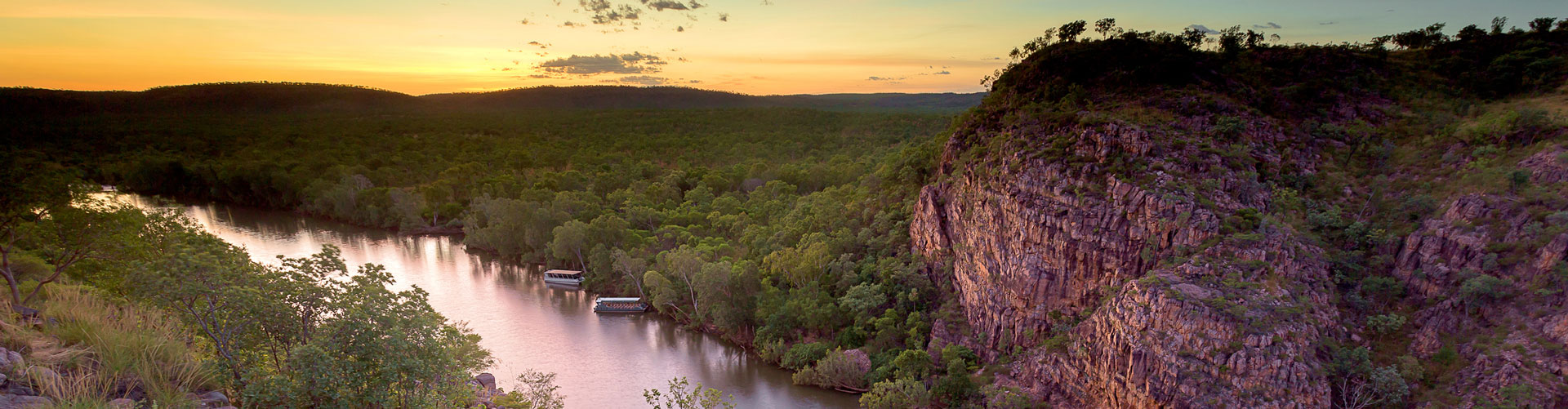 An aerial view of the Katherine National Park in the Northern Territory of Australia