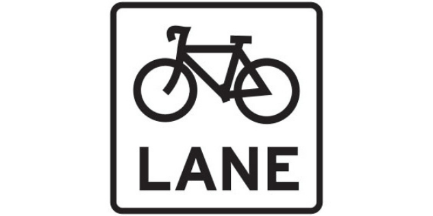 Cycle lane sign