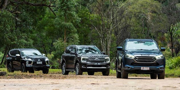 Ford Everest Rugged and Isuzu MU-X and Mitsubishi Pajero 