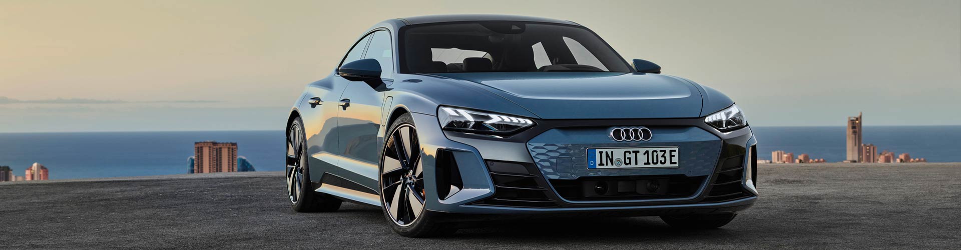 A grey 2023 Audi e-tron GT