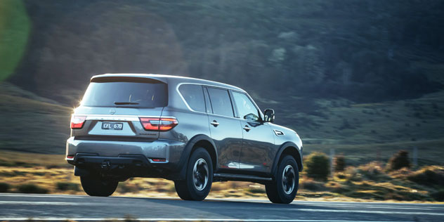 2023 Nissan Patrol Warrior seen from rear