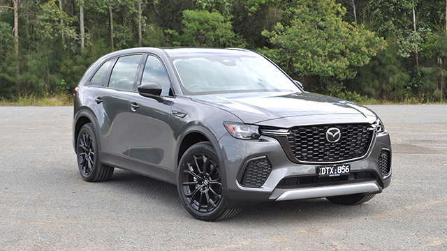 Mazda CX-70 in a gravel carpark