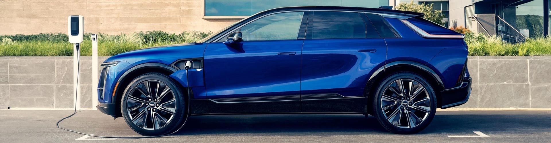 A blue 2025 Cadillac Lyriq