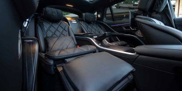 A Mercedes Maybach EQS 680 interior