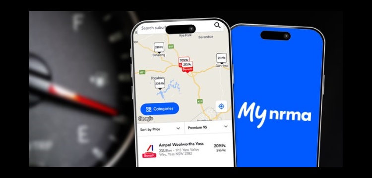 Fuel finder in the my nrma app