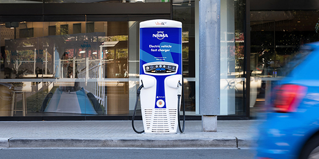 NRMA electric vehicle charging station at Sydney Olympic Park