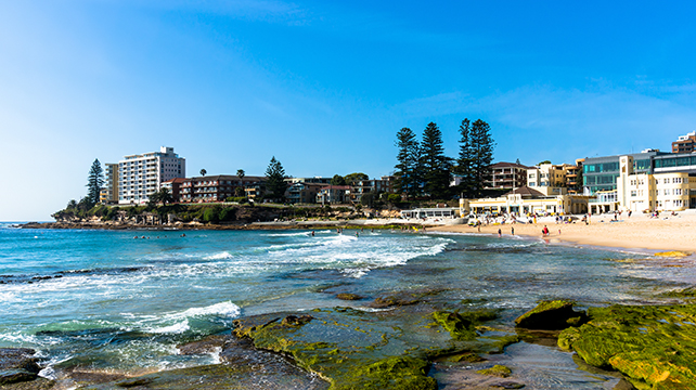 Cronulla Beach on a sunny day