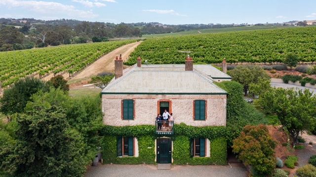 Clare Valley Florita Wines SA front of the florita wines historic building surrounded by vineyards