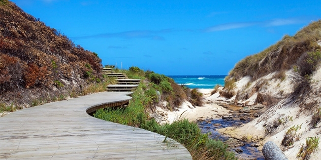 boardwalk at Conspicious beach 