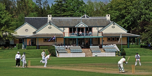 cricket game at the Bradman oval in Bowral Southern Highlands NSW