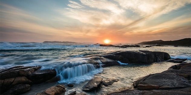 sunset at Greens Pool in William Bay National Park Denmark WA