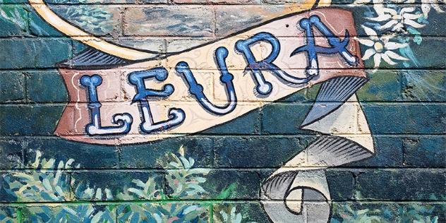 street mural town name Leura blue mountains NSW