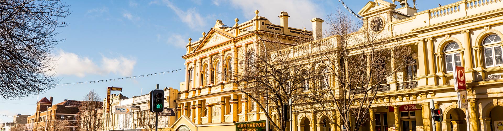 Street view of the Orange Post Office in the State's Central NSW region