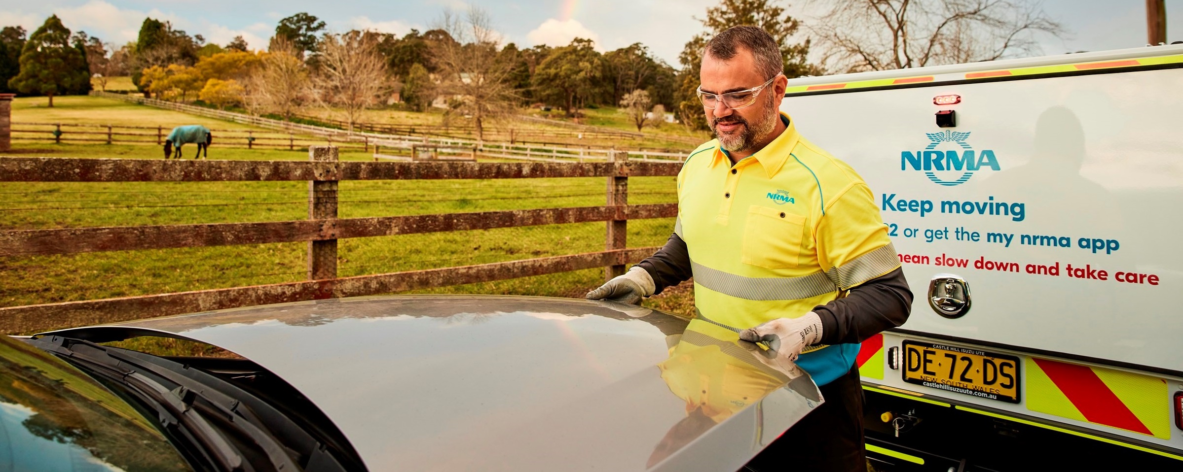 NRMA roadside assistance in a remote area