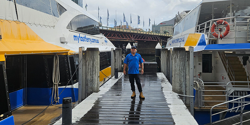 Thomas Wright with Manly Fast ferries