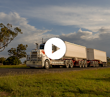 Truck on a country road