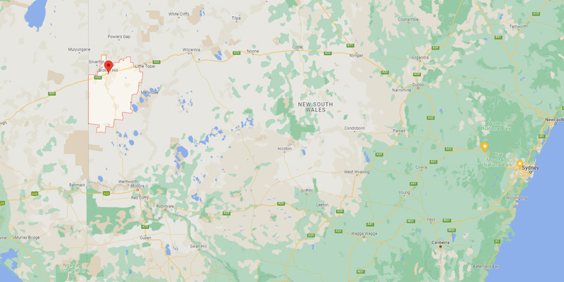 map of broken hill