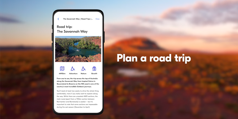 My NRMA app travel inspo